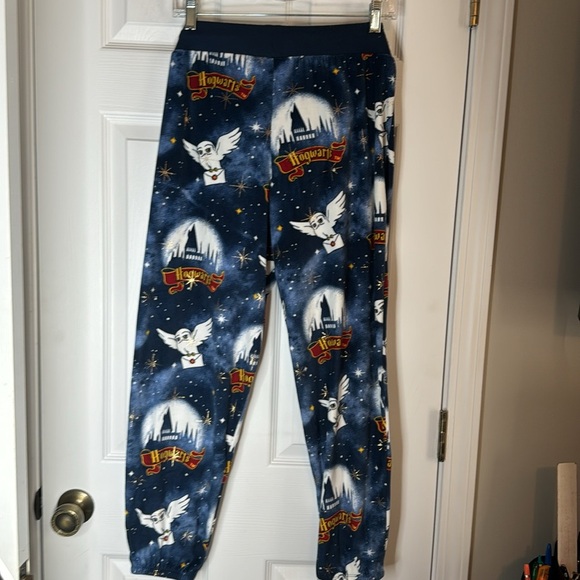 Harry Potter Hedwig Heading to Hogwarts Silky Fleece Lounge Pants Size M (8-10) - Picture 3 of 3